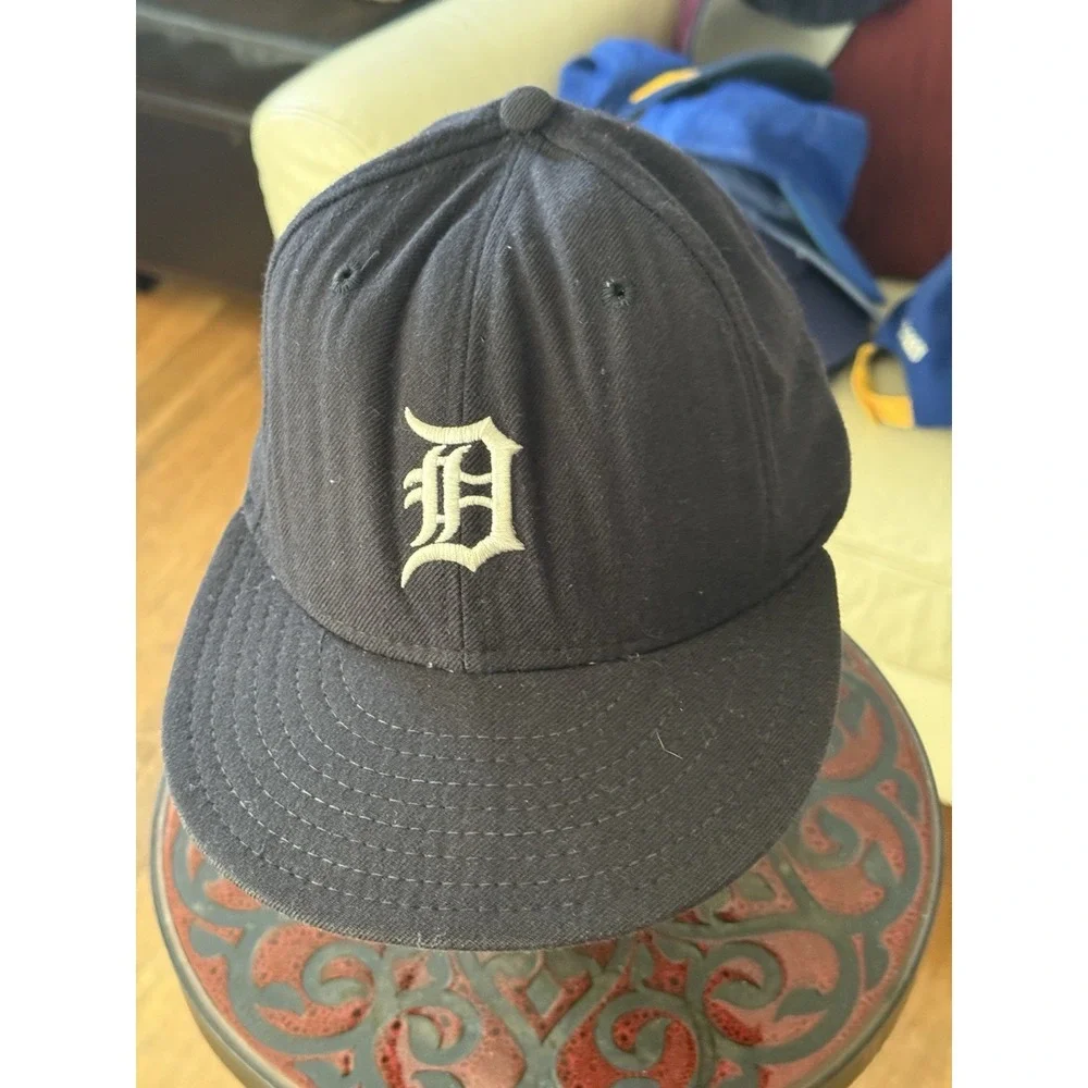 Vintage DETROIT TIGERS NEW ERA Pro Model DIAMOND HAT  Size‎ 7/3/8 - Picture 6 of 9